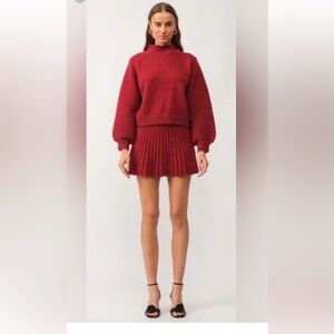 Sofie the Label red Gabrielle sweater and skirt set size S